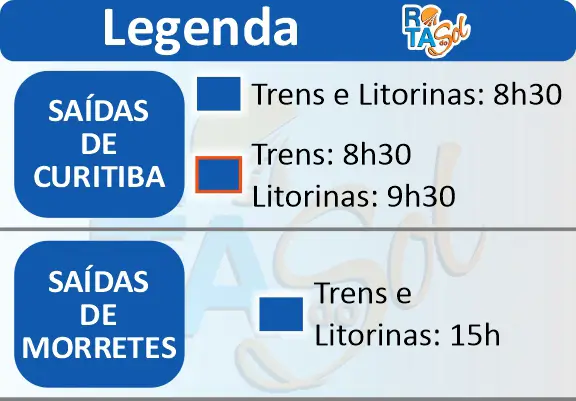 Legenda do Calendário do Trem 2026